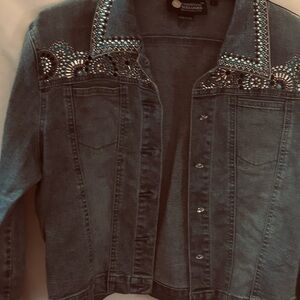 Retro Faded Blue Jean Jacket-Beautifully embellished.
Christine Alexander